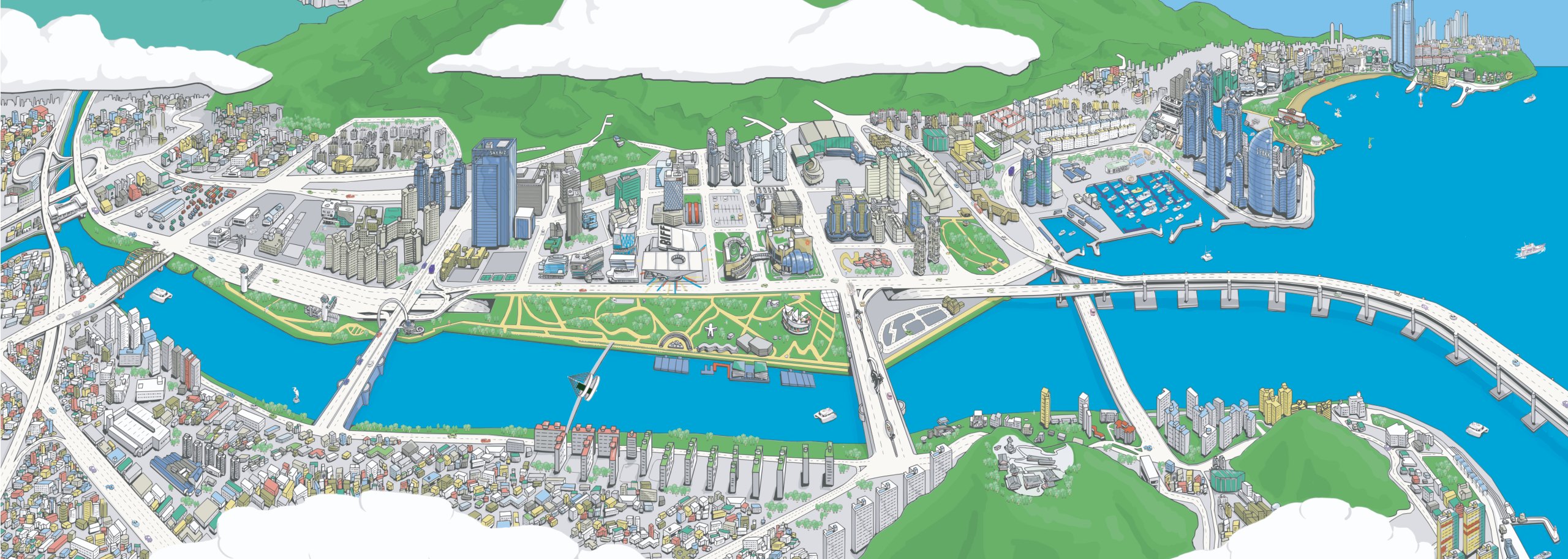Haeundae River Cruise route map