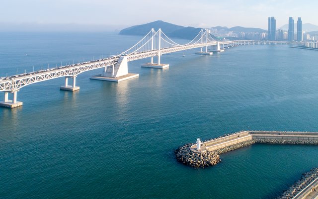 Gwangan Bridge stretching across the sea