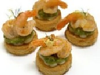 Guacamole shrimp bites