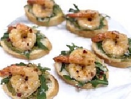 Shrimp bruschetta