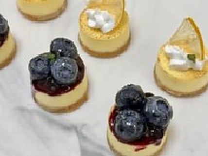 Bite-size cheesecakes