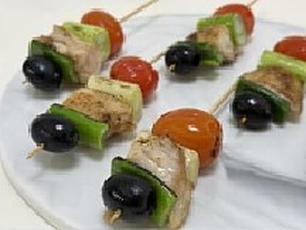 Grilled chicken skewers