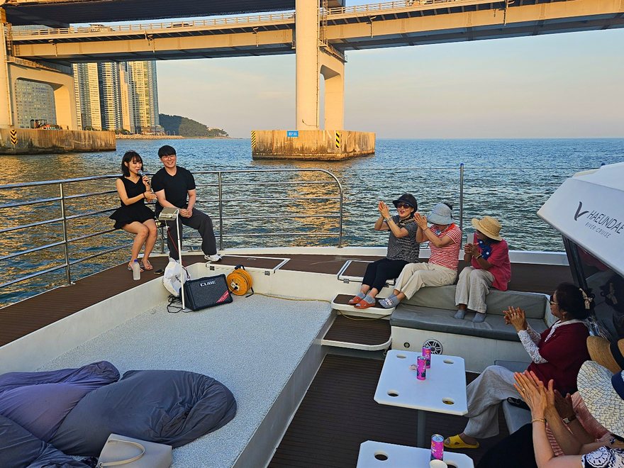 Haeundae River Cruise with a group on board